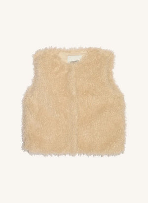 Hundred Pieces - Joyce Chaqueta sin mangas de pelo | Beige