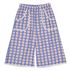 Hello Simone - Falda Culotte Bindallı con estampado floral | Azul