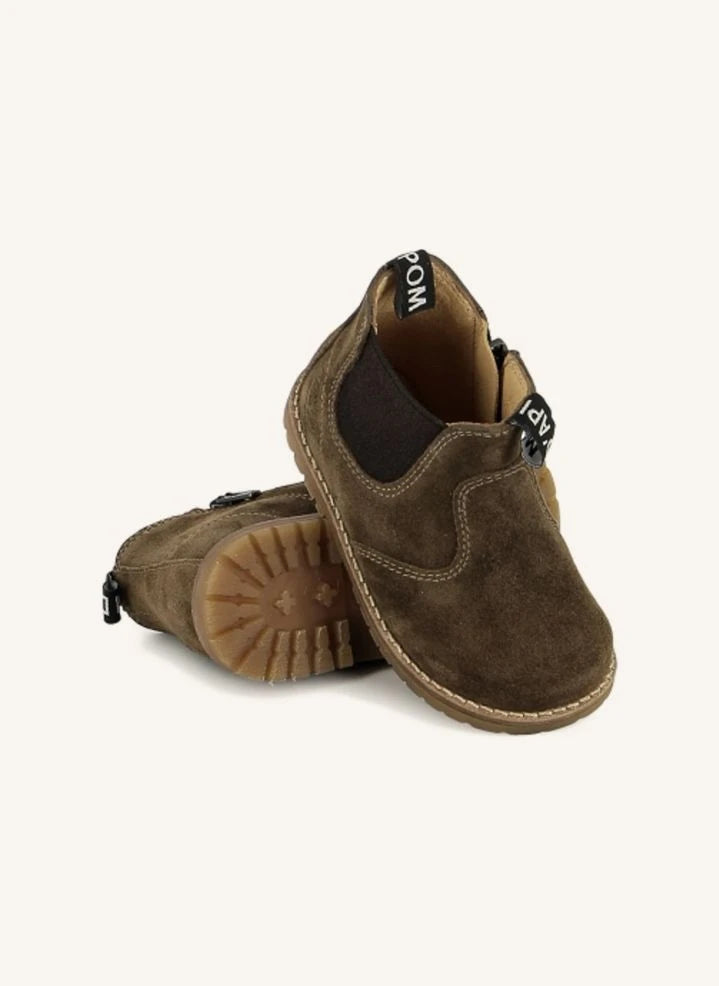 Pom d'Api - Bob Zip Velours Botlar | Koyu Yeşil