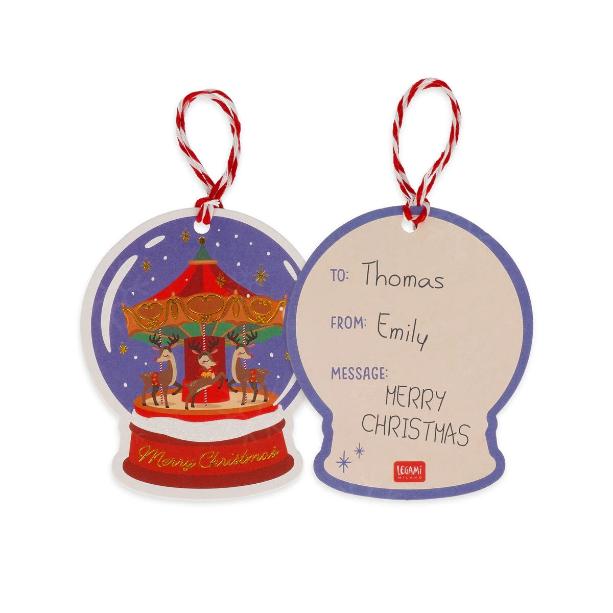 Legami - Set de 10 Etiquetas de Regalo de Navidad