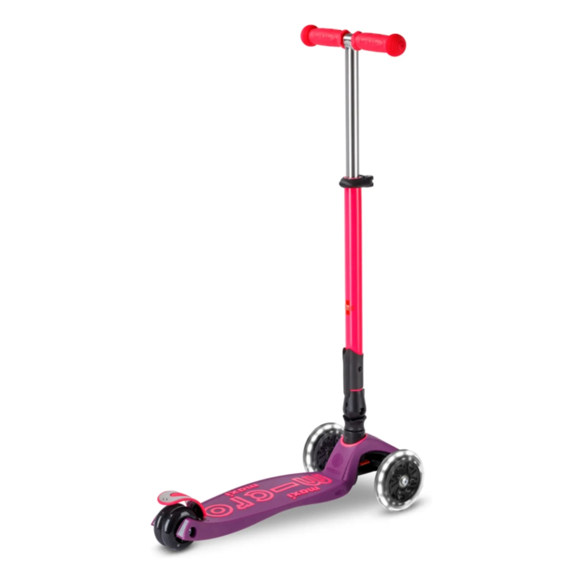 Patinete Micro - Maxi Plegable Neón LED | Rosa