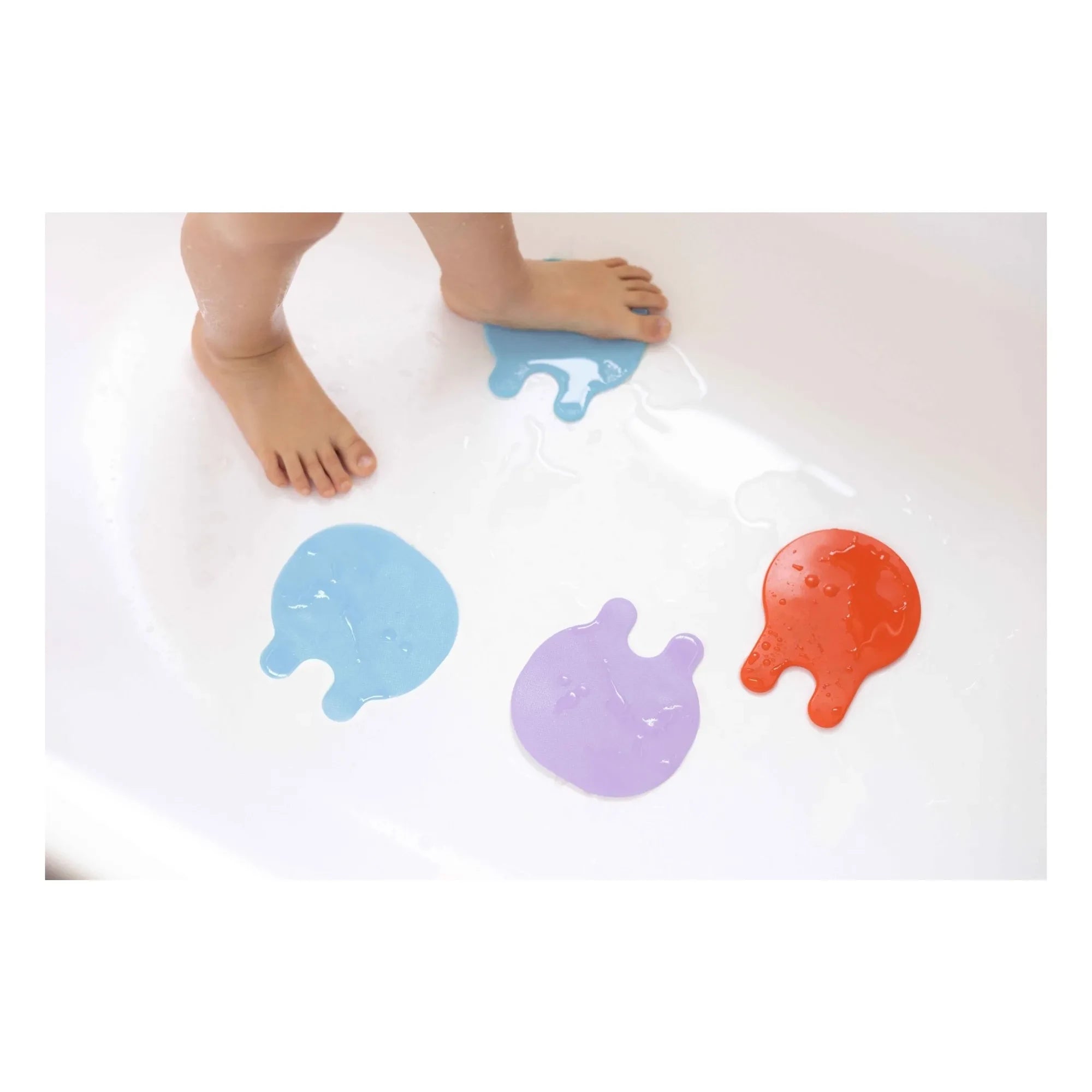 Quut - Alfombrillas de baño Grippi - Set de 8 | Coral