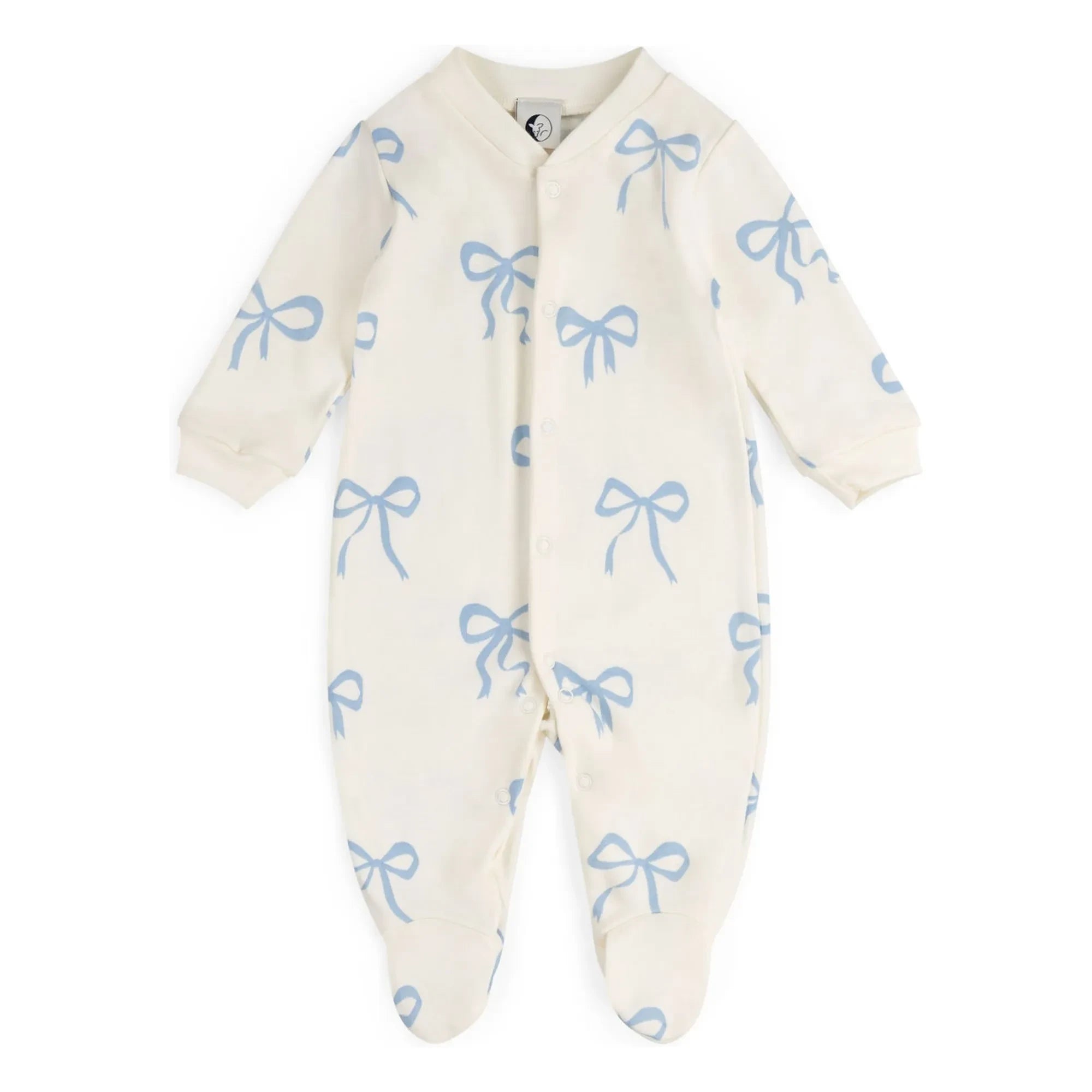 Sleepy Doe - Pijama con patucos con cordones de algodón orgánico | Crudo