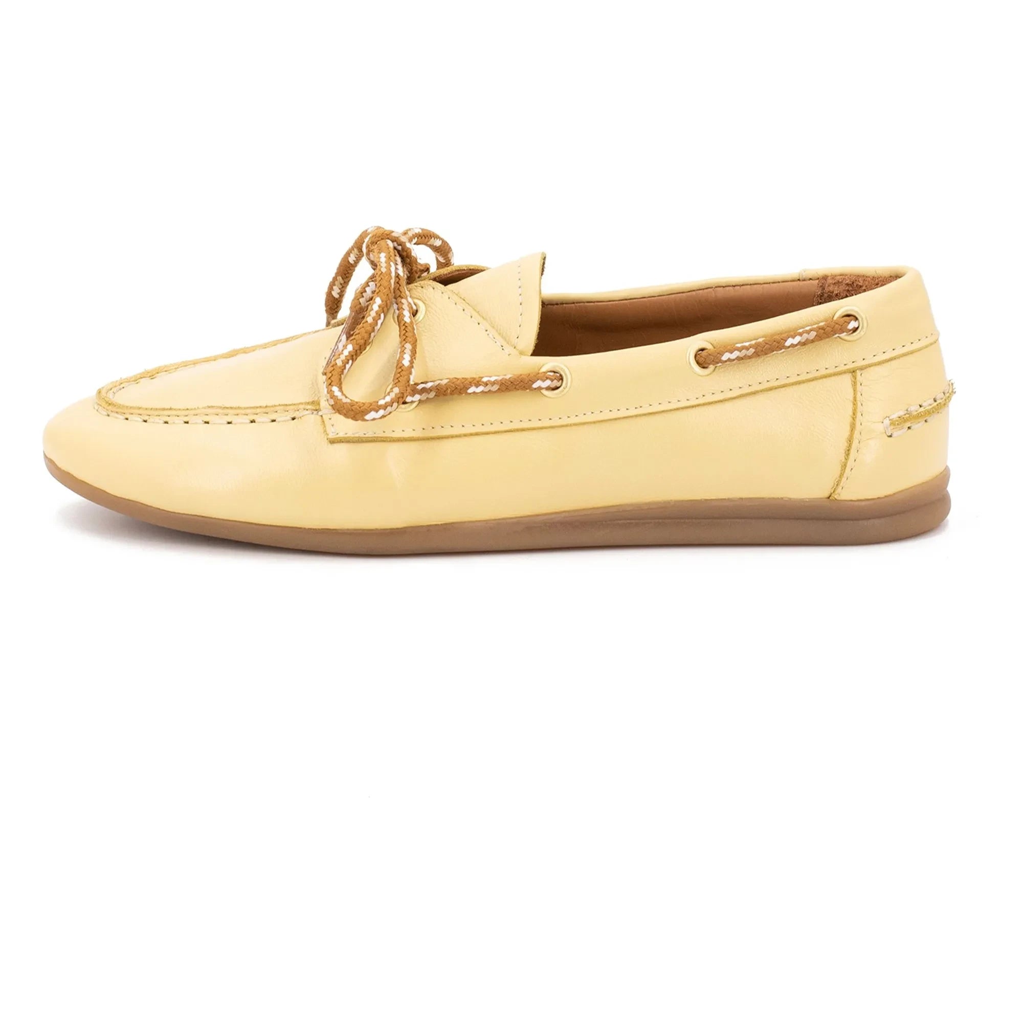 Toral - Zapatos náuticos de piel Kimana | Amarillo