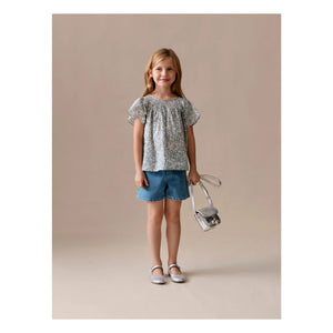 Bonpoint - Milly Shorts de jean de algodón orgánico | Azul