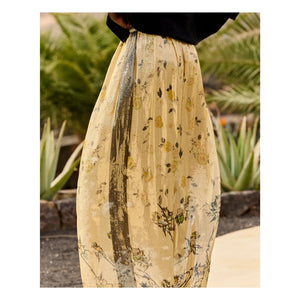 Mes Demoiselles - Pantalones metálicos de seda Juliette | Oro