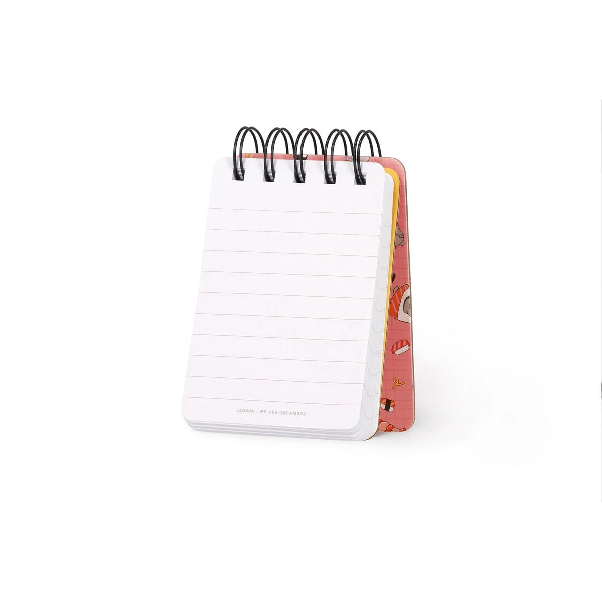 Legami - Lined Defter ile Illustrated Hard Kılıf - Sushi Cat - Jotter - Spiral-Bound