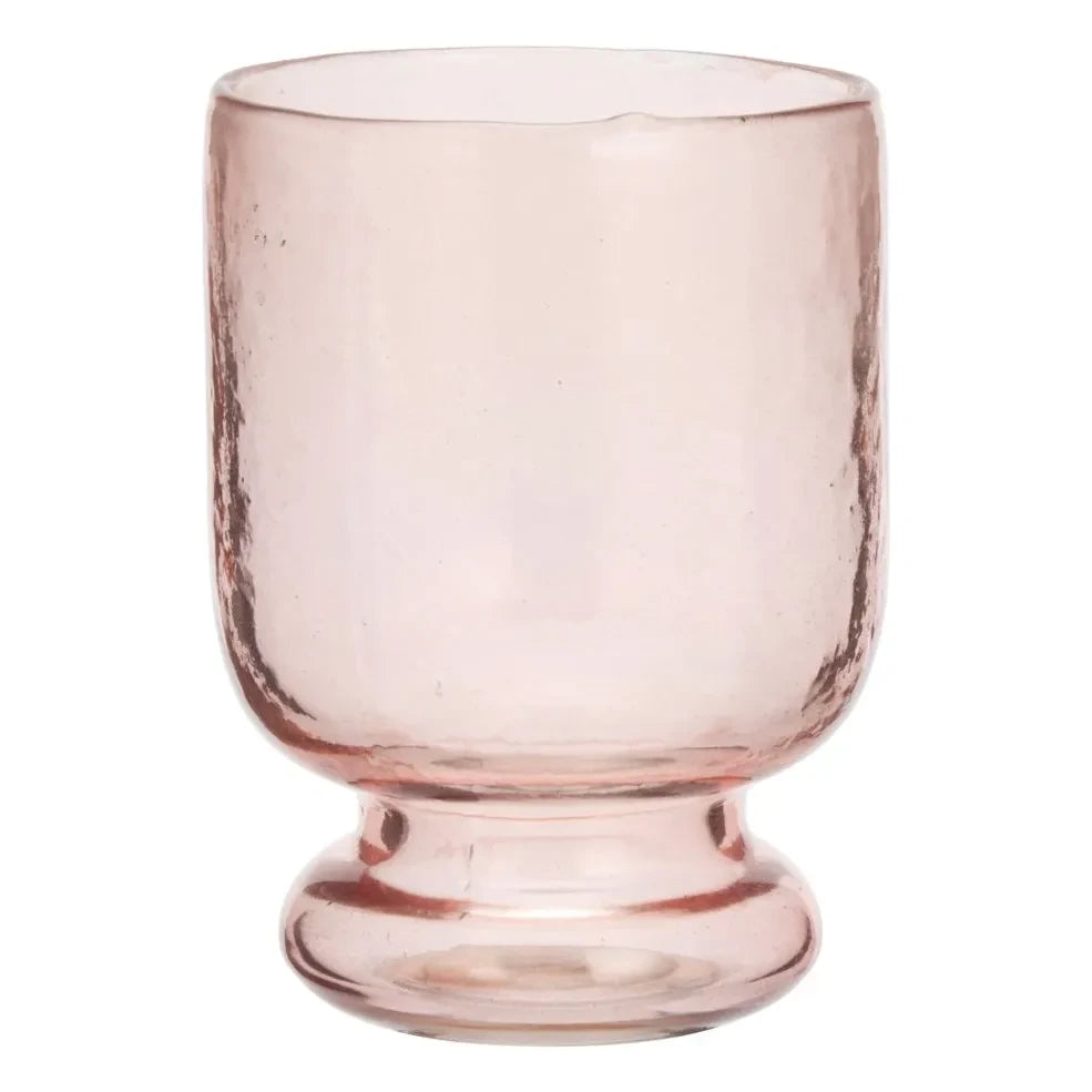 Madam Stoltz - Vaso con asa y patrón martillado | Rosa