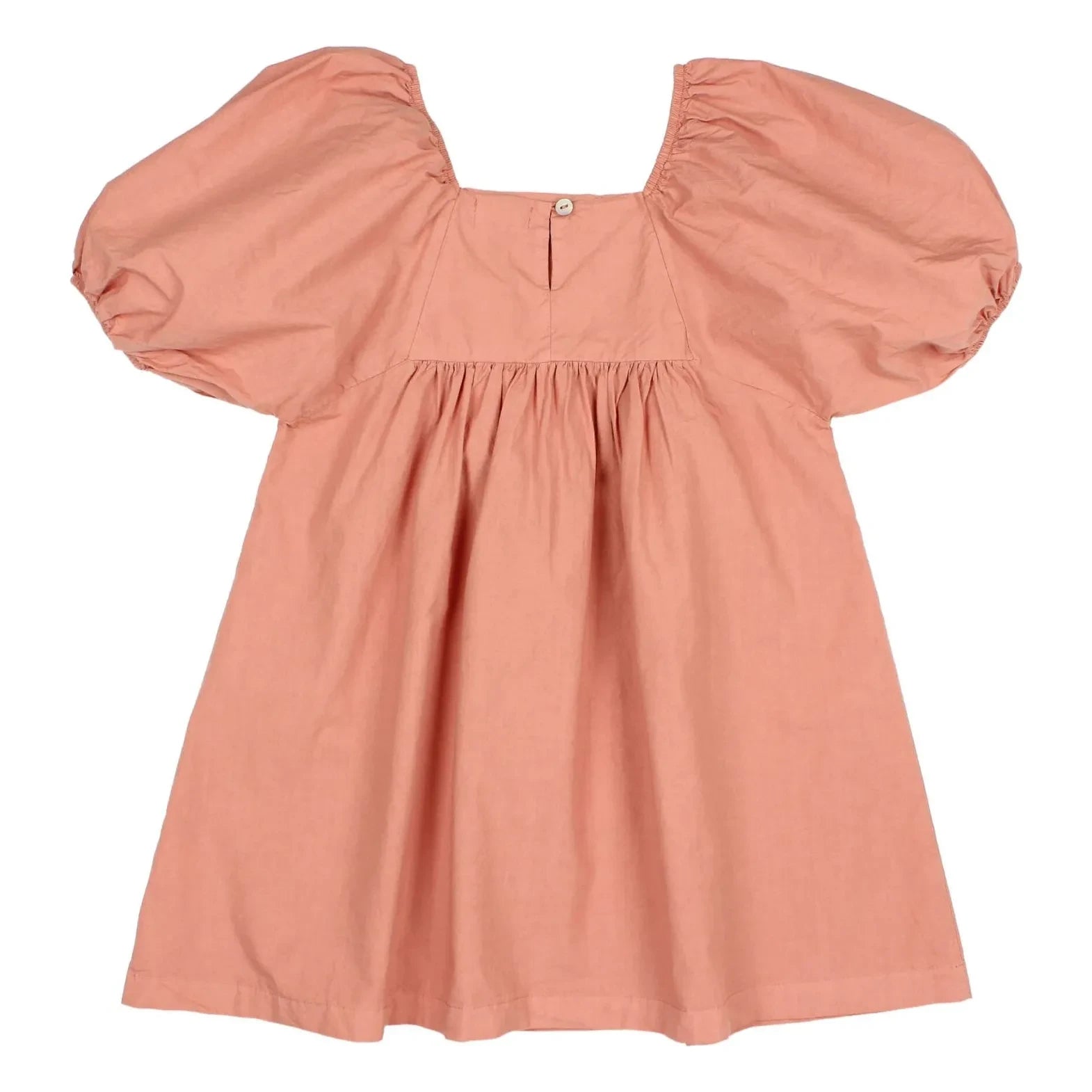Búho - Vestido de popelín de algodón orgánico | Rosa empolvado