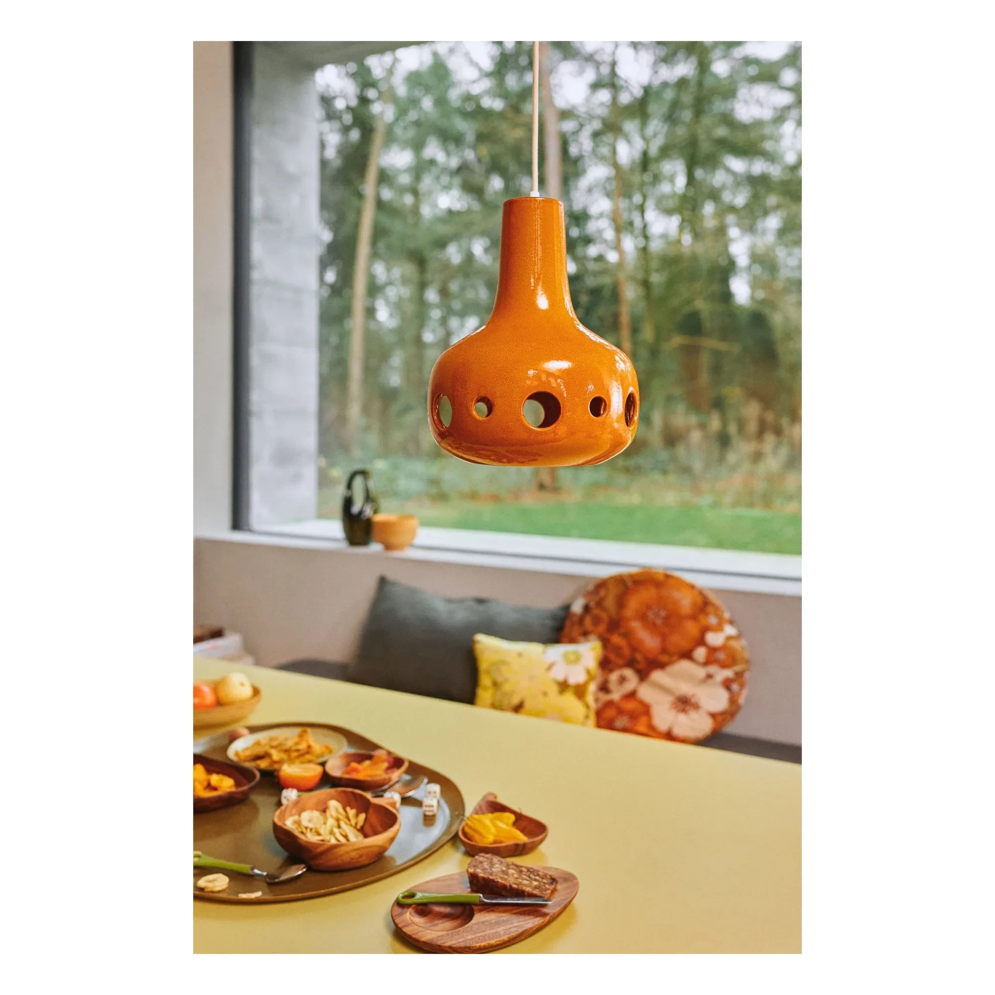 HKliving - Lámpara de techo colgante | Naranja