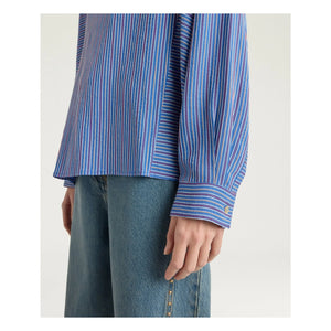 Momoni - Blusa de rayas con pinchos | Azul