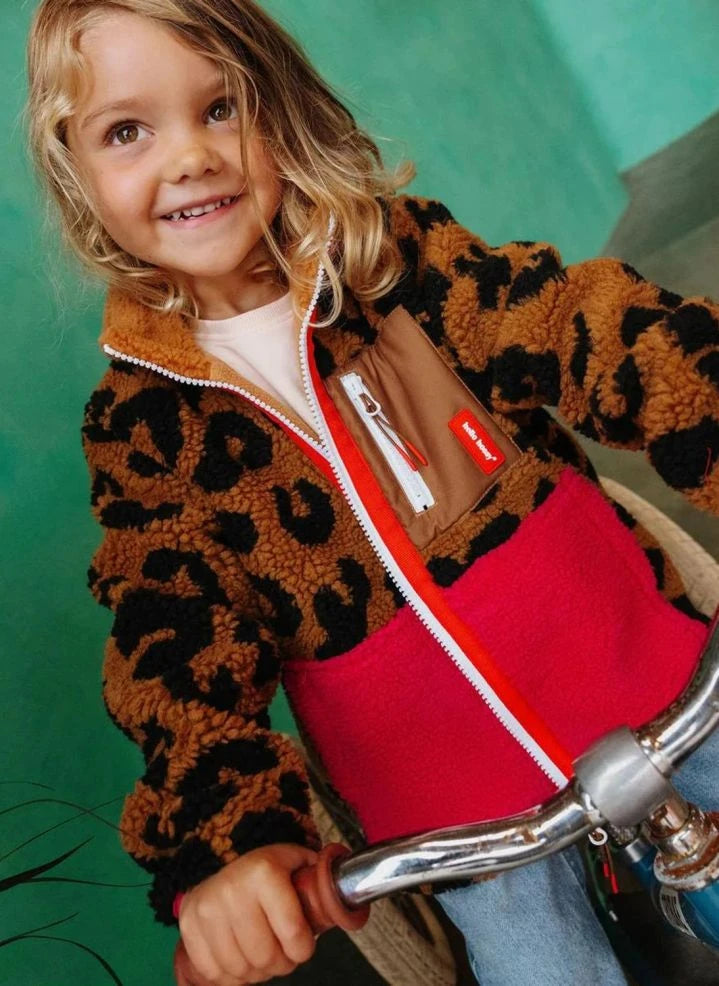Hola Hossy - Chaqueta de Polares de Leopardo | Marrón