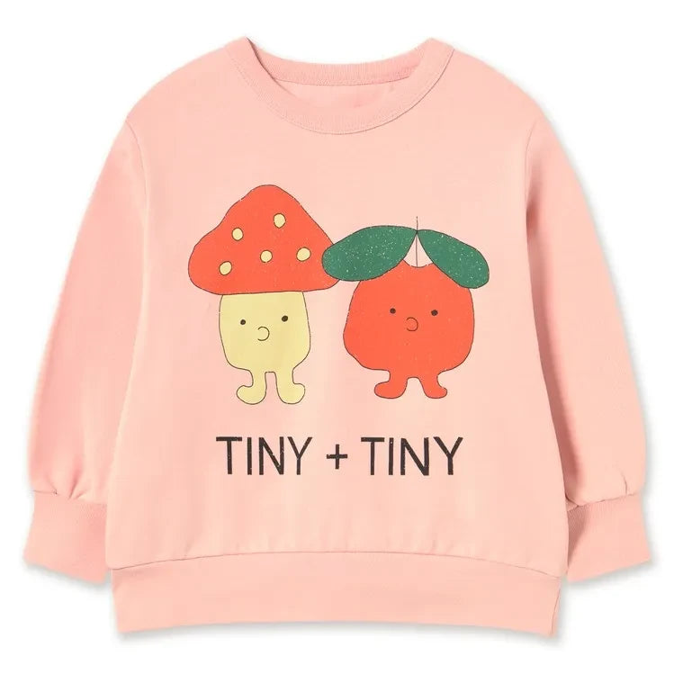 Tinycottons - Tiny & Tiny Organik Pamuklu Sweatshirt | Pembe