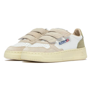 Autry - Zapatillas deportivas bajas de ante tricolor Kidstripes para niños | Caqui claro