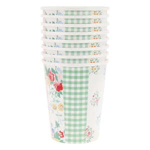 Meri Meri - Vasos Patchwork - Set de 8