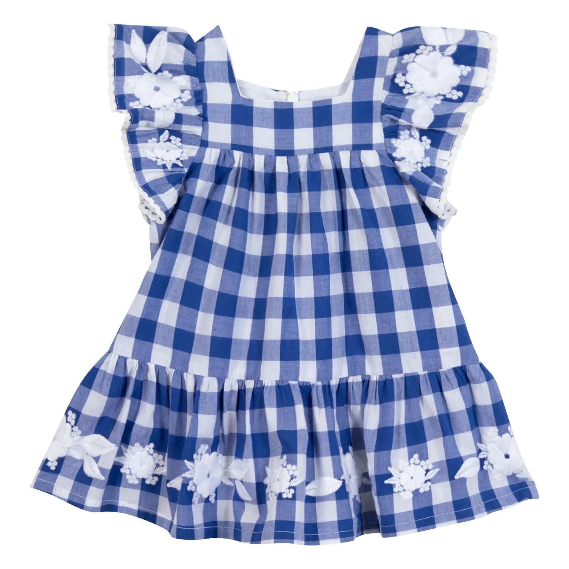 Tartine et Chocolat - Vestido de muselina con volantes | Azul real