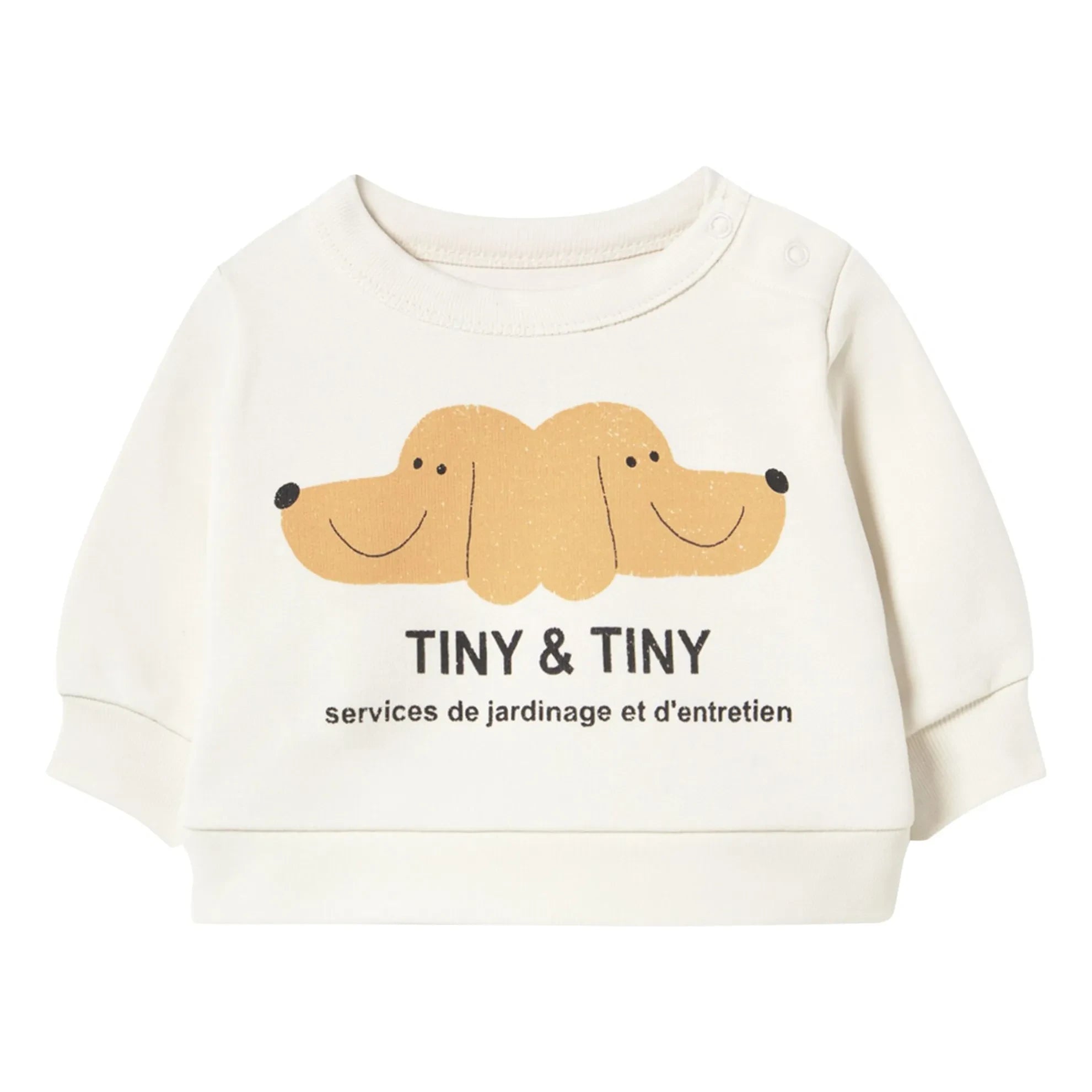 Tinycottons - Sweat Dogs Tiny & Tiny Algodón Orgánico Bebé | Blanco