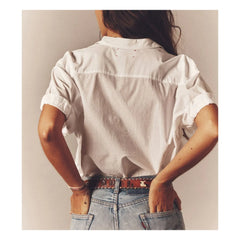Xirena - Camisa de popelina de algodón Channing | Blanco