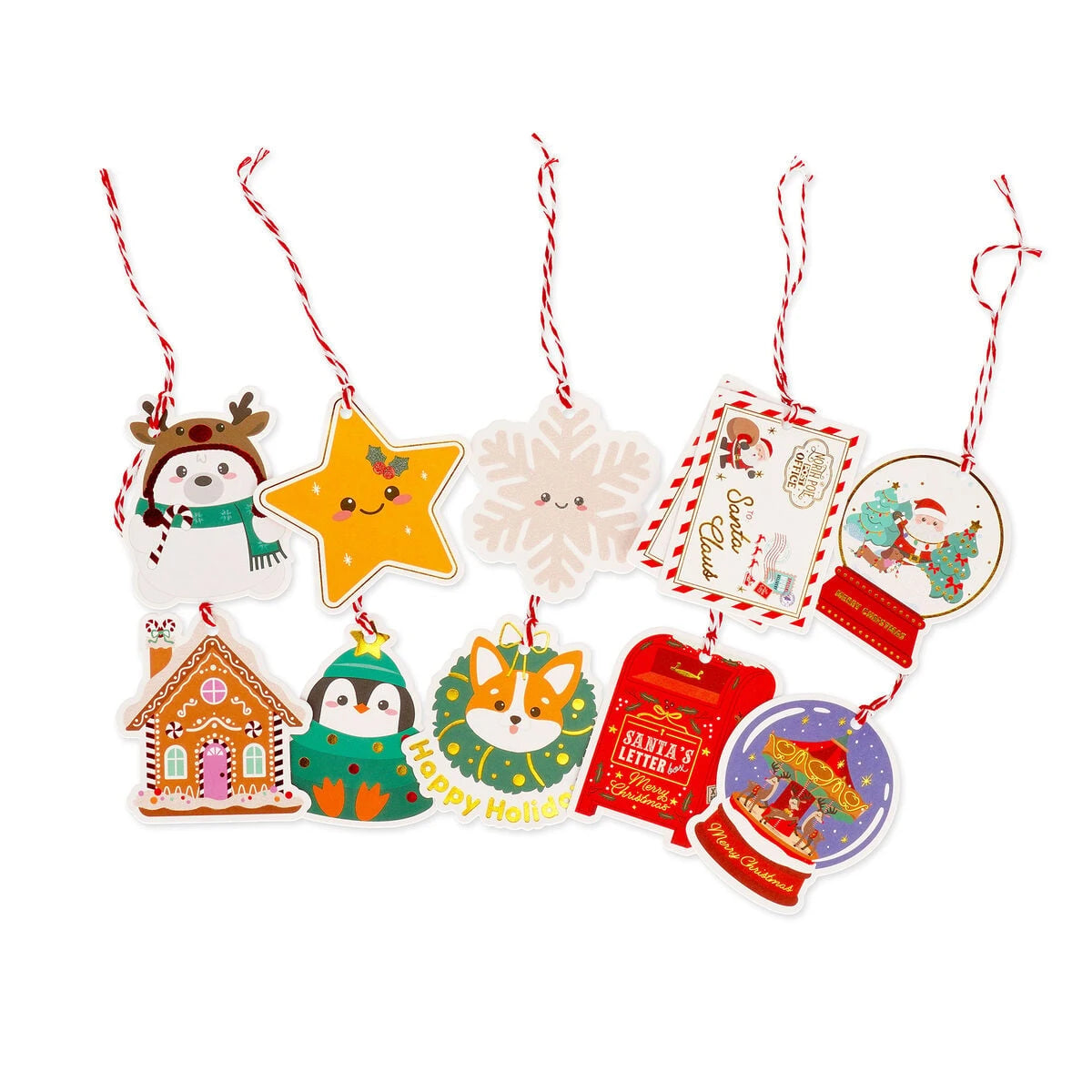 Legami - Set de 10 Etiquetas de Regalo de Navidad