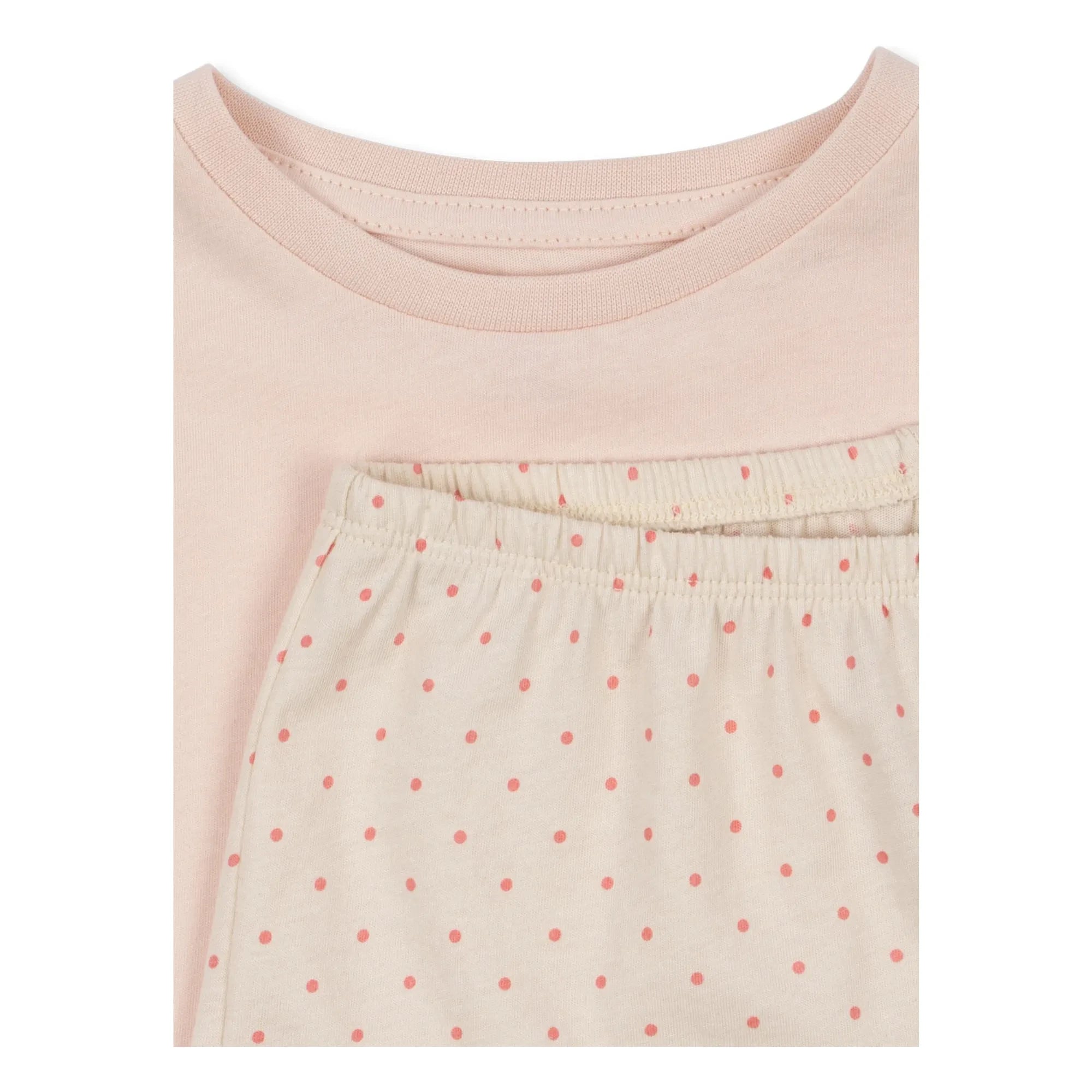 Konges Sløjd - Conjunto de camiseta y pantalón corto Famo Chats de algodón orgánico | Rosa pálido