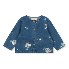 Konges Sløjd - Chaqueta de algodón orgánico con motivo de helado de lentejuelas vaqueras | Azul