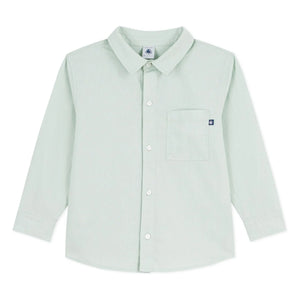 Petit Bateau - Salvia | Camisa lisa de lino