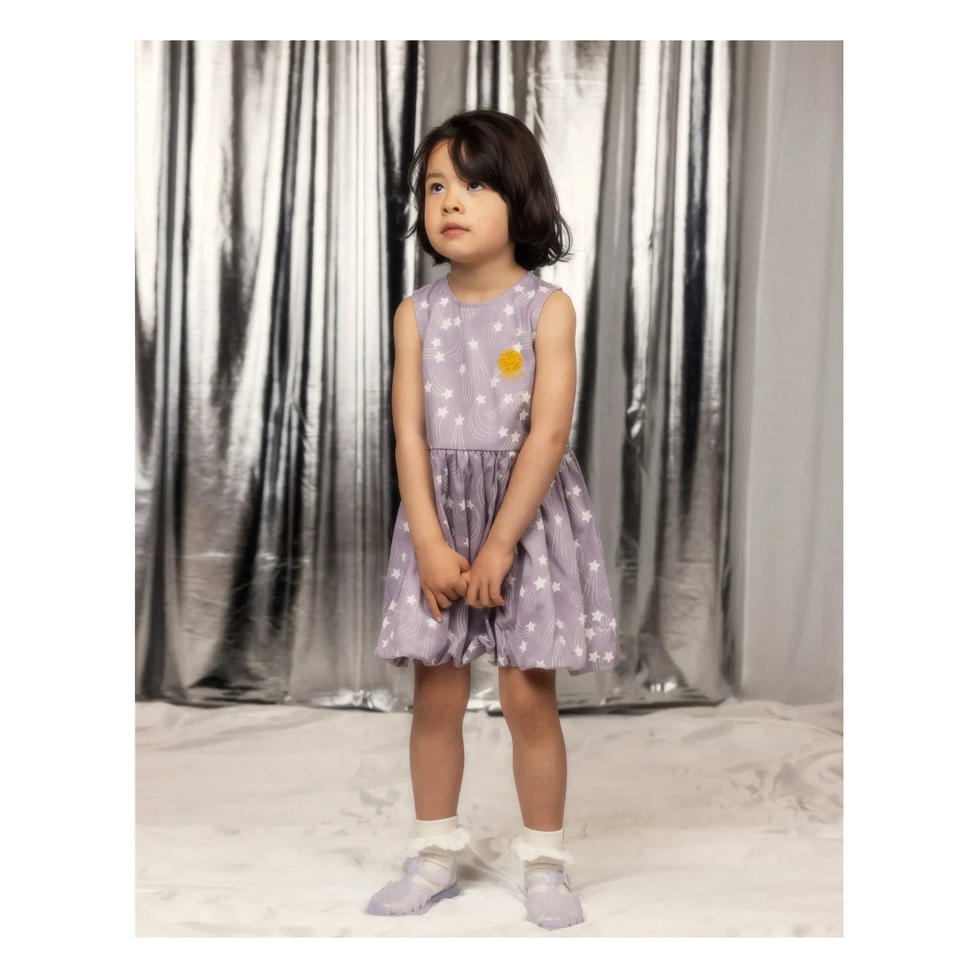 Mini Rodini - Vestido Tencel Star | Malva