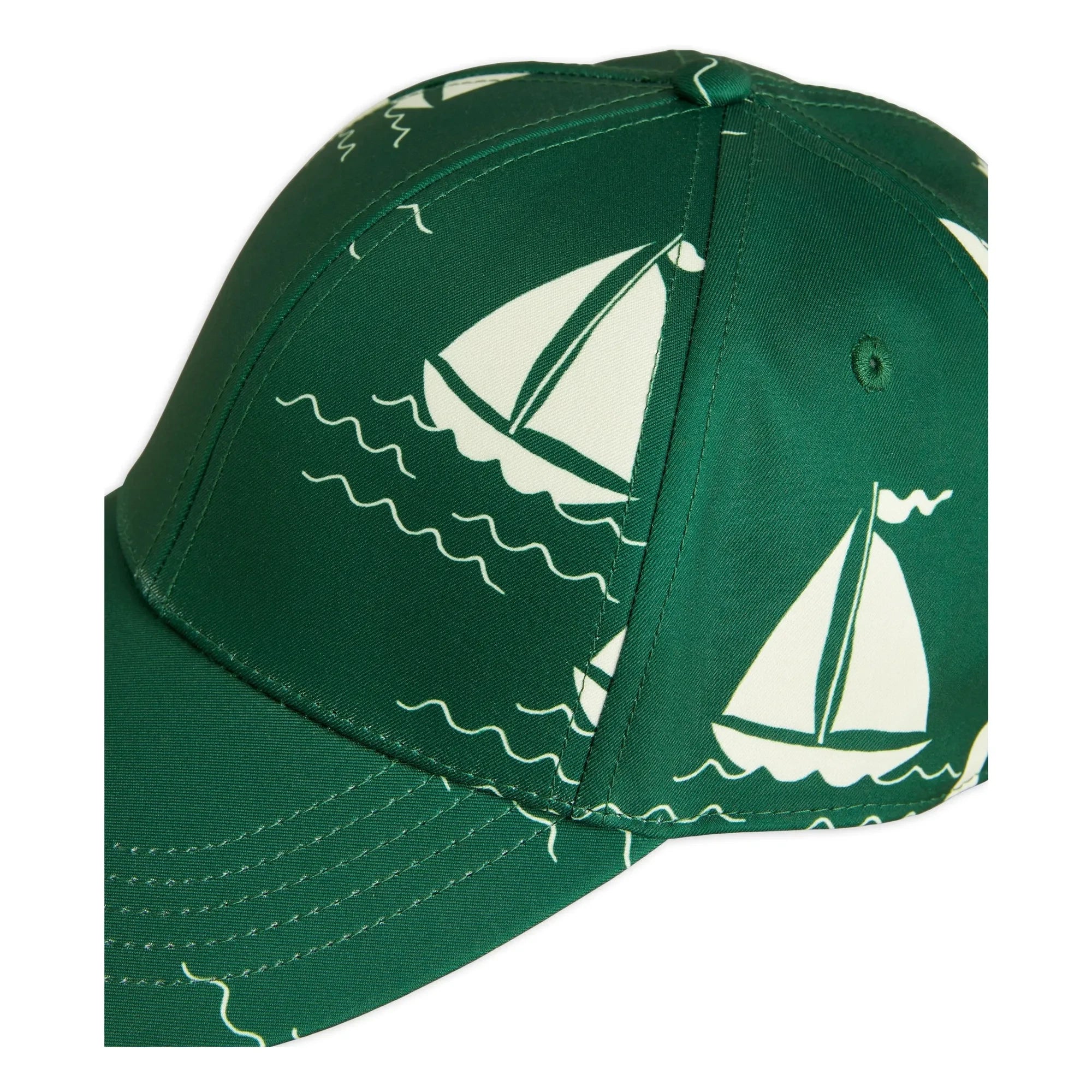 Mini Rodini - Gorro de algodón orgánico Bateaux | Verde