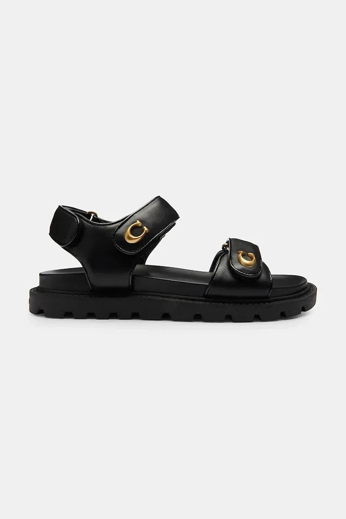 Coach Sandalias de cuero para mujer Brynn Leather Sandal