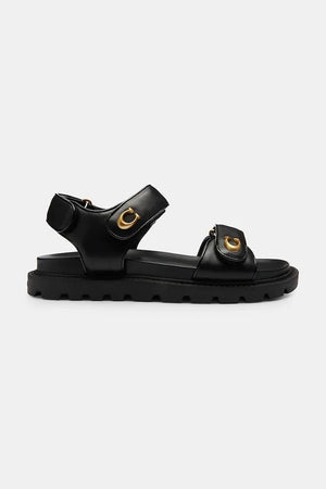 Coach Sandalias de cuero para mujer Brynn Leather Sandal