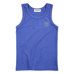 Bobo Choses - Camiseta sin mangas modal y algodón orgánico Have Fun Face | Azul real
