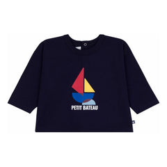 Petit Bateau - Camiseta de Algodón Orgánico Bateau | Azul marino