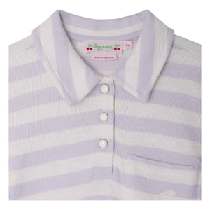 Bonpoint - Vestido a rayas de lobo hembra | Blanco