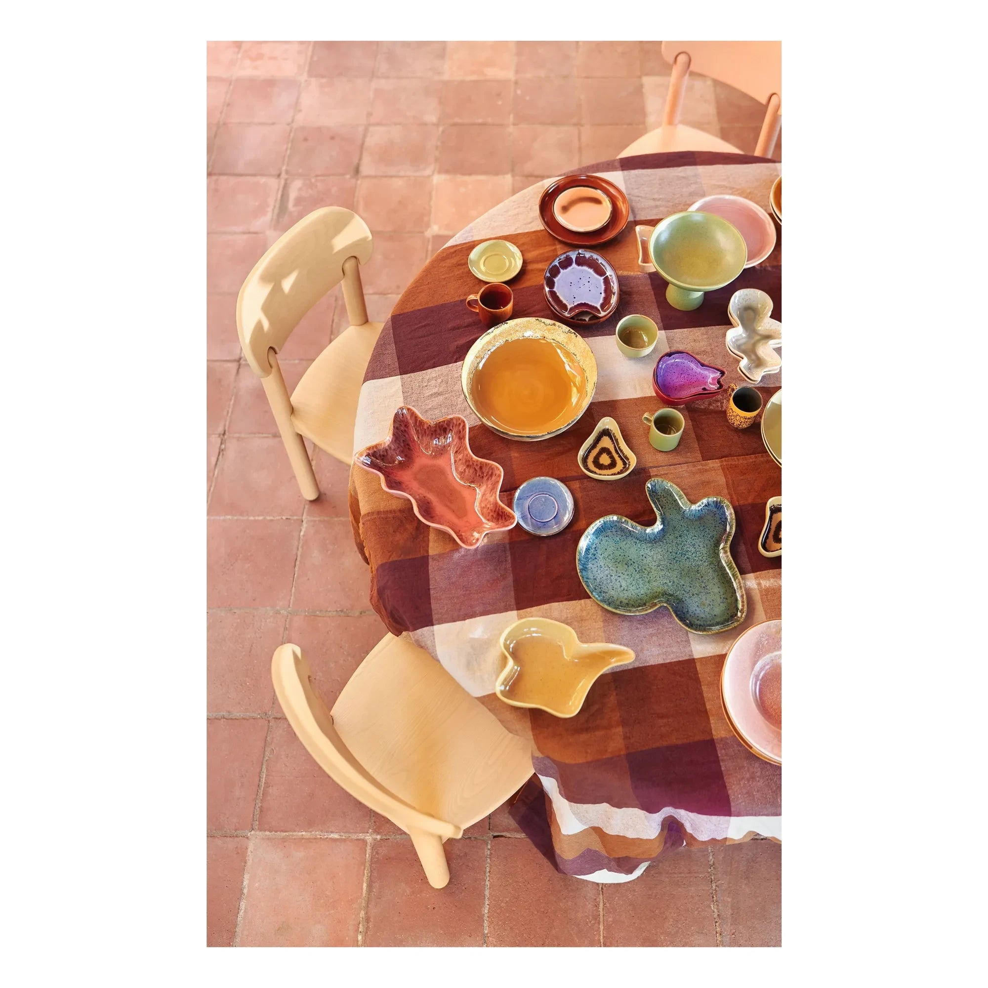 HKliving - Taza de café de gres | Naranja