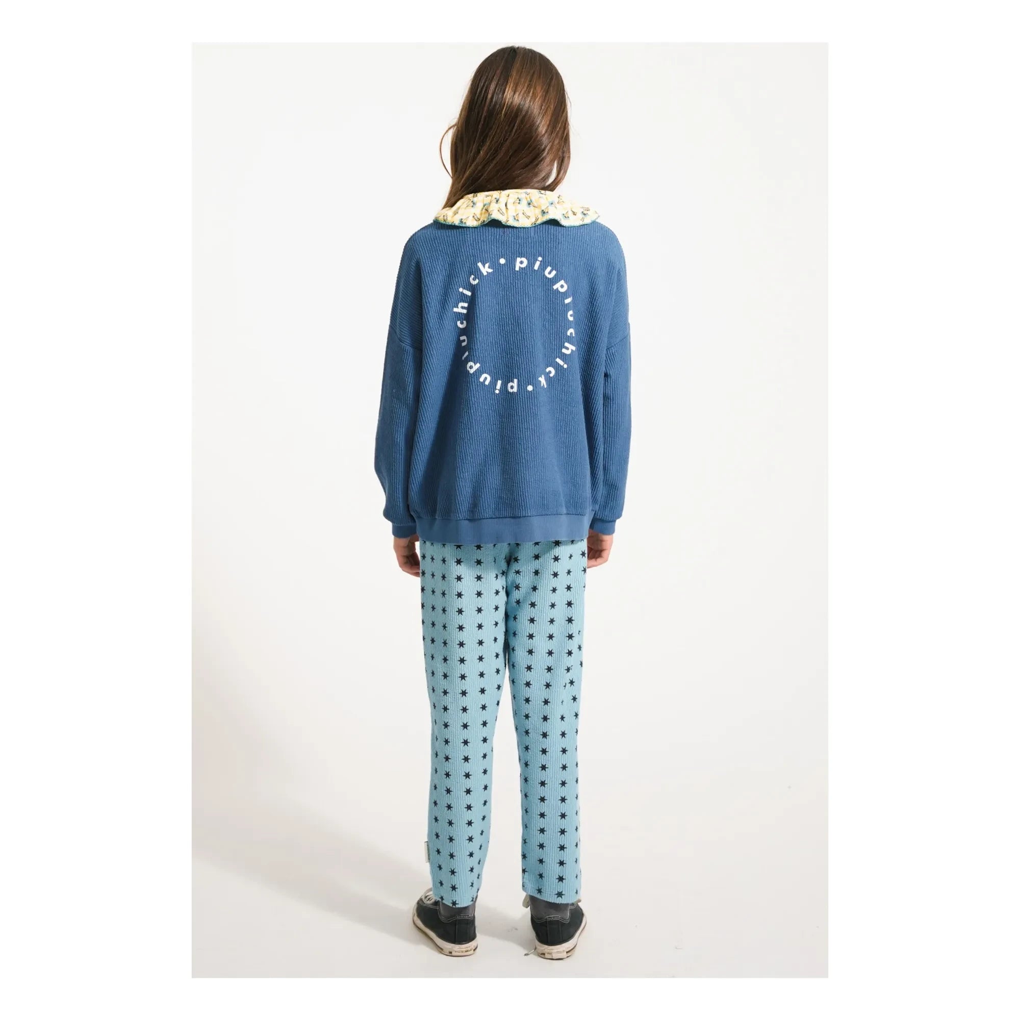 Piupiuchick - Sudadera en relieve Piupiuchick Algodón orgánico | Azul Petróleo