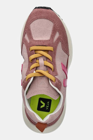 Zapatilla deportiva infantil de ante Veja Small Canary Light