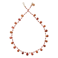Ivarene - Collar Harper Damla y Boncuk | Jaspe Rojo