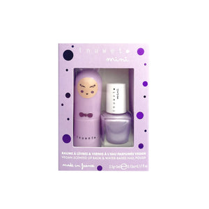 Inuwet - Set doble de esmalte de uñas mate y bálsamo labial | Malva
