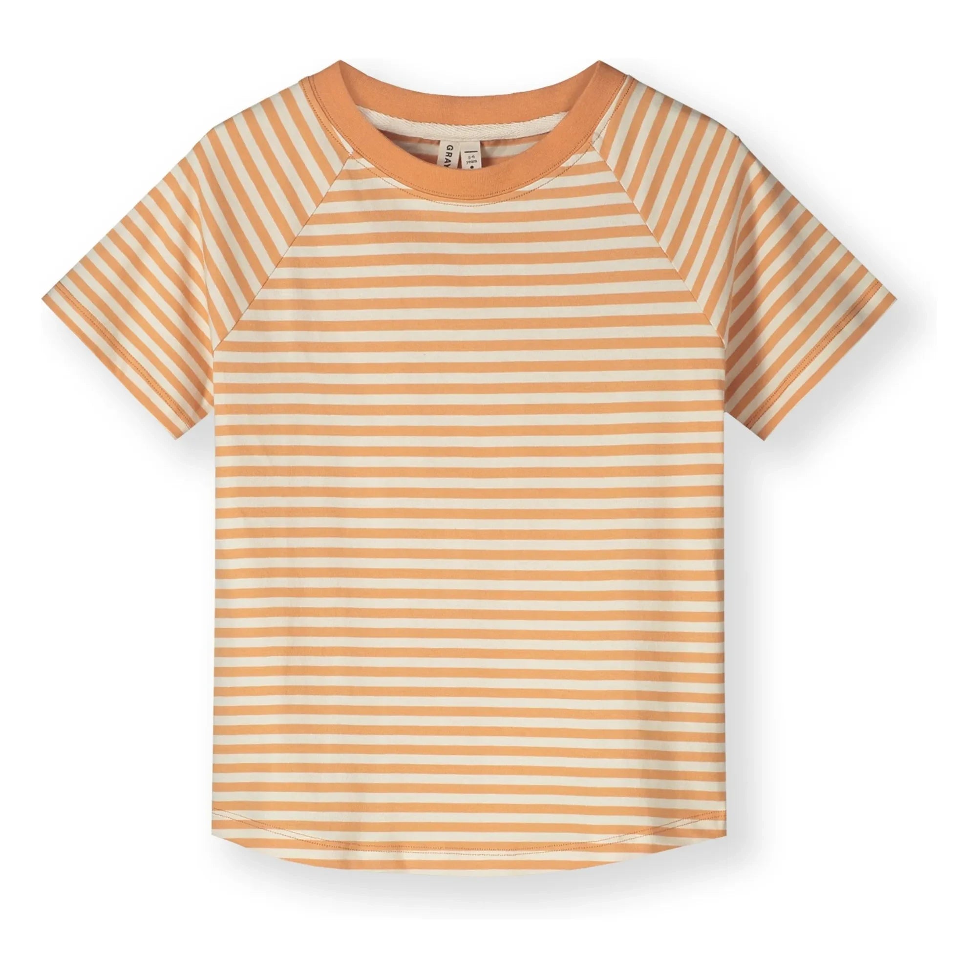 Gray Label - Camiseta de algodón orgánico a rayas | Albaricoque
