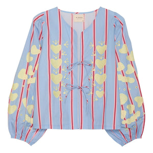 SISSEL EDELBO - Blusa Elisabeth de algodón orgánico | Azul