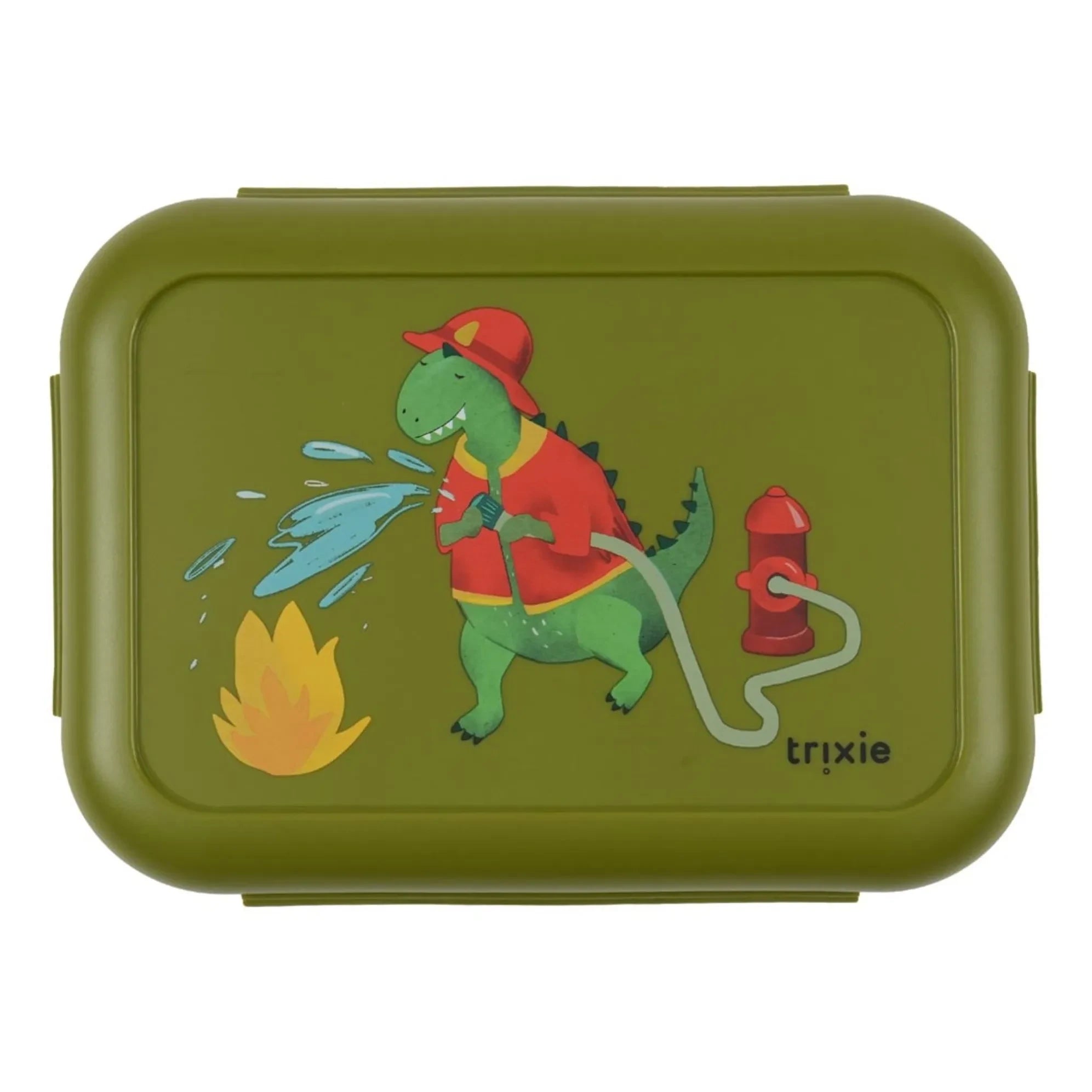 Trixie - Yemek Kutusu Klipsleri İtfaiyeci Bay Dino | Yeşil