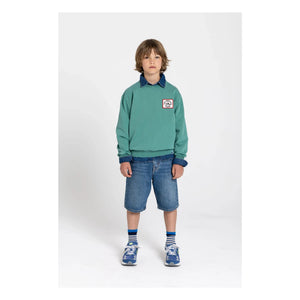 Hundred Pieces - Sudadera de algodón orgánico Ryde Wheelers | Verde esmeralda