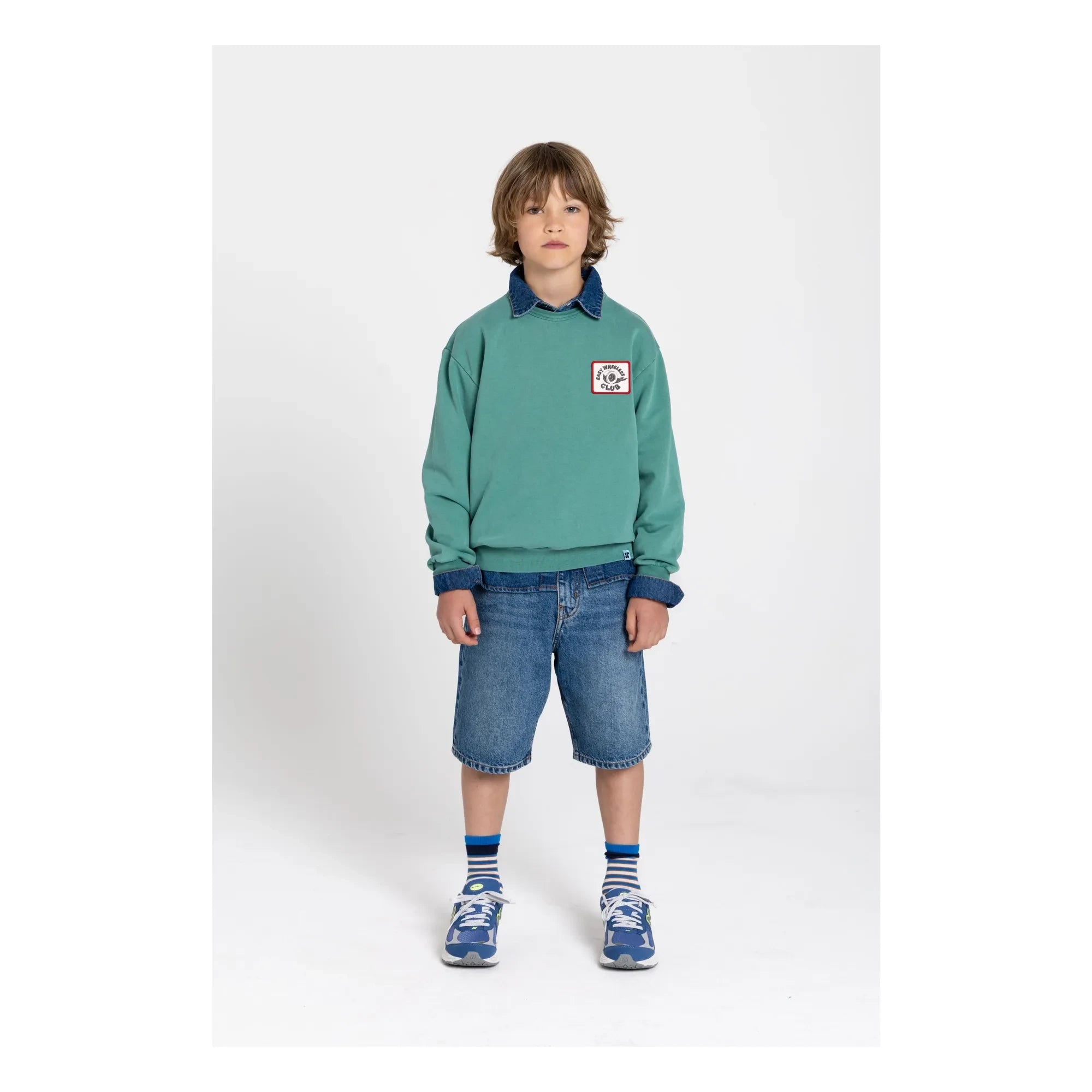 Hundred Pieces - Sudadera de algodón orgánico Ryde Wheelers | Verde esmeralda