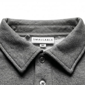 Smallable Kid - Langford Organik Pamuklu Polo Tişört | Heather Grey