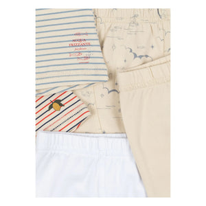 Konges Sløjd - Bóxer slip de algodón orgánico a rayas - Paquete de 5 | Beige
