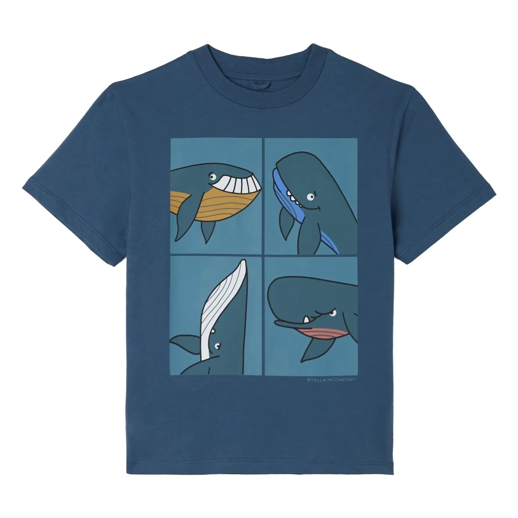 Stella McCartney Kids - Camiseta Ballenas | Azul