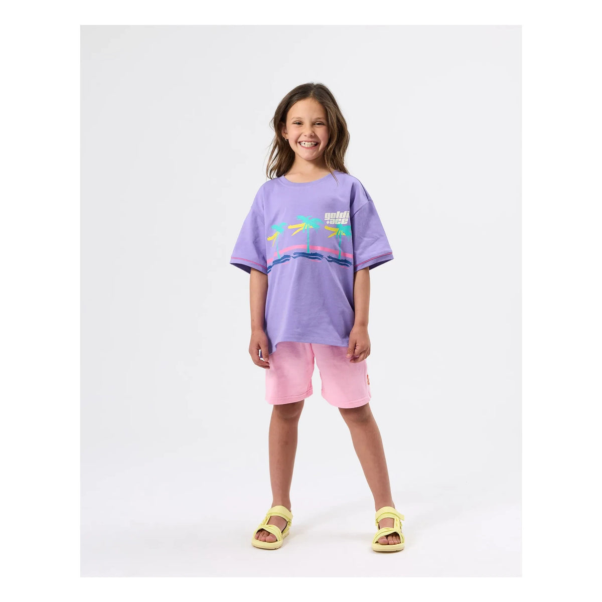 Goldie + Ace - Camiseta Oversize Palm | Morado