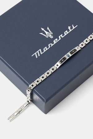 MASERATI pulsera de acero inoxidable para hombre con diamantes DIAMONDS