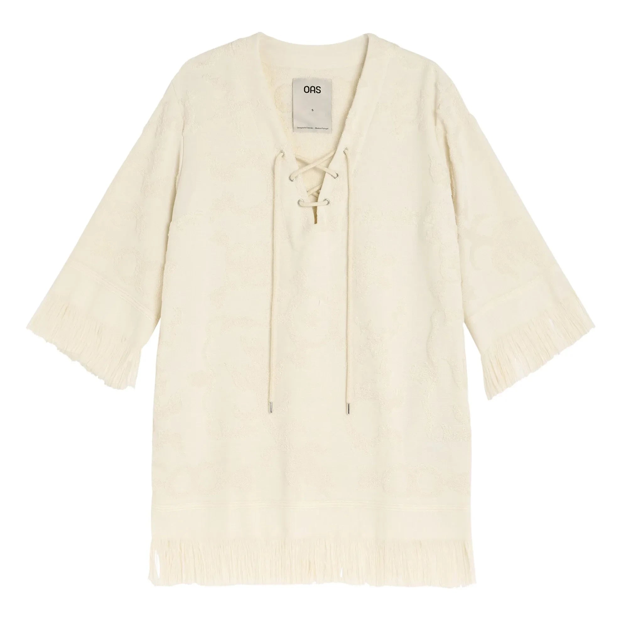 OAS - Vestido con textura Miki Fosca | Crudo