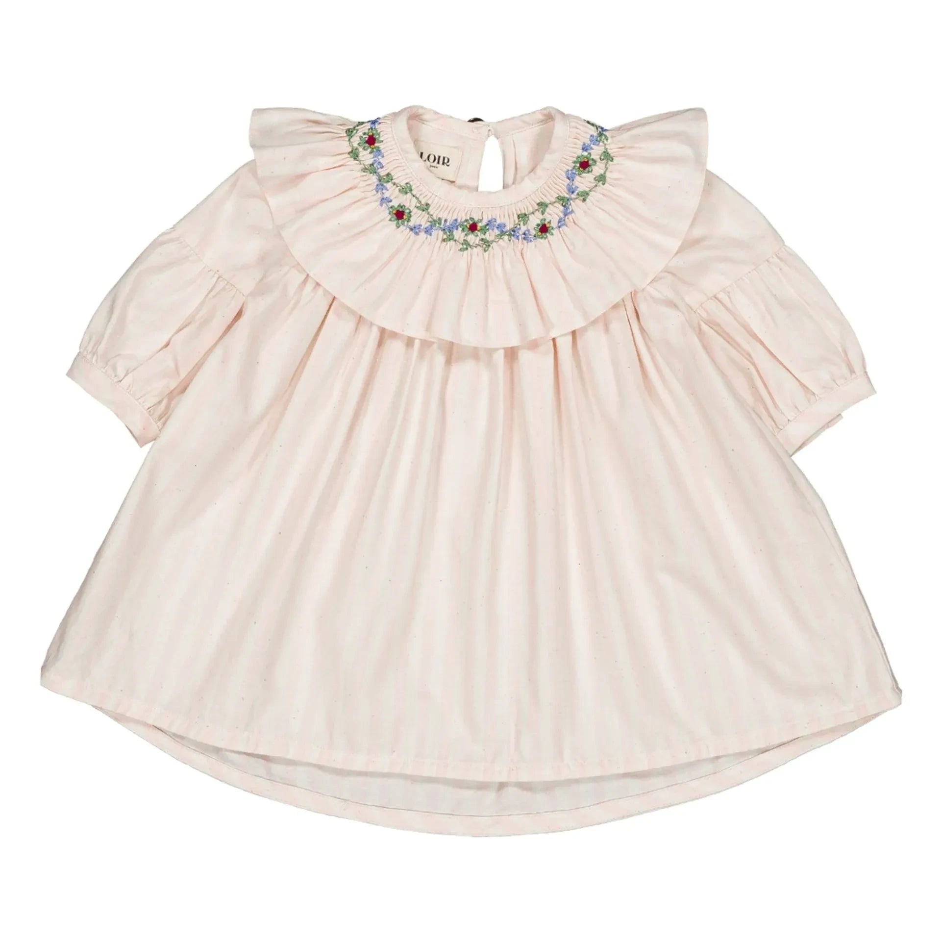 Vestido floral de rayas Bianca Loir | Rosa